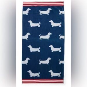 Crown & Ivy Blue over sized Dachshund Beach Towel